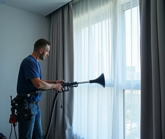 Professional curtain steam cleaning process equipment Matty Curtain Cleaning stanwell-park-nsw