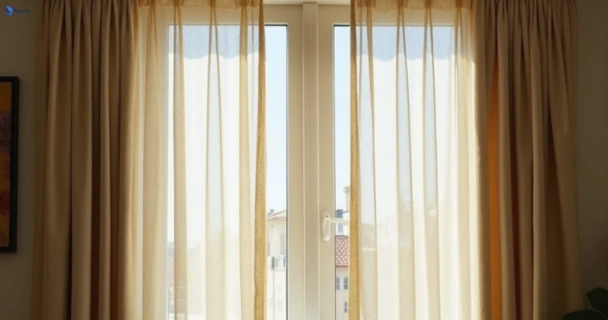 Dusty and dull curtains in stanwell-park-nsw before steam cleaning